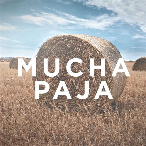 mucha paja|More.